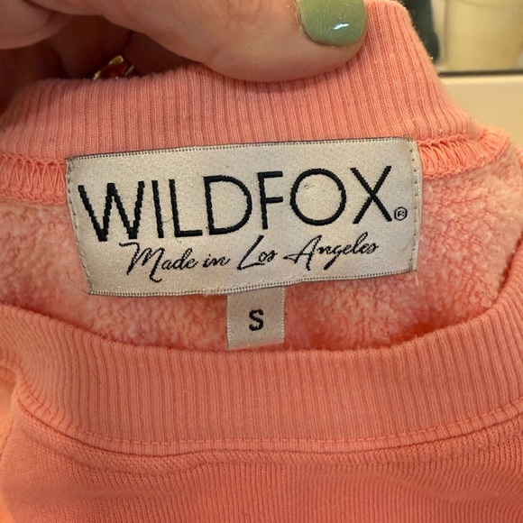 Wildfox Chips and Salsa Diet Pink Crew Neck Sweater S - Picture 3 of 6